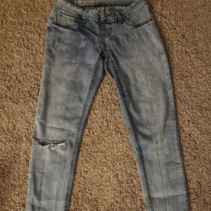 Ladies Mossismo Grunge Skinny/Straight Jeans
